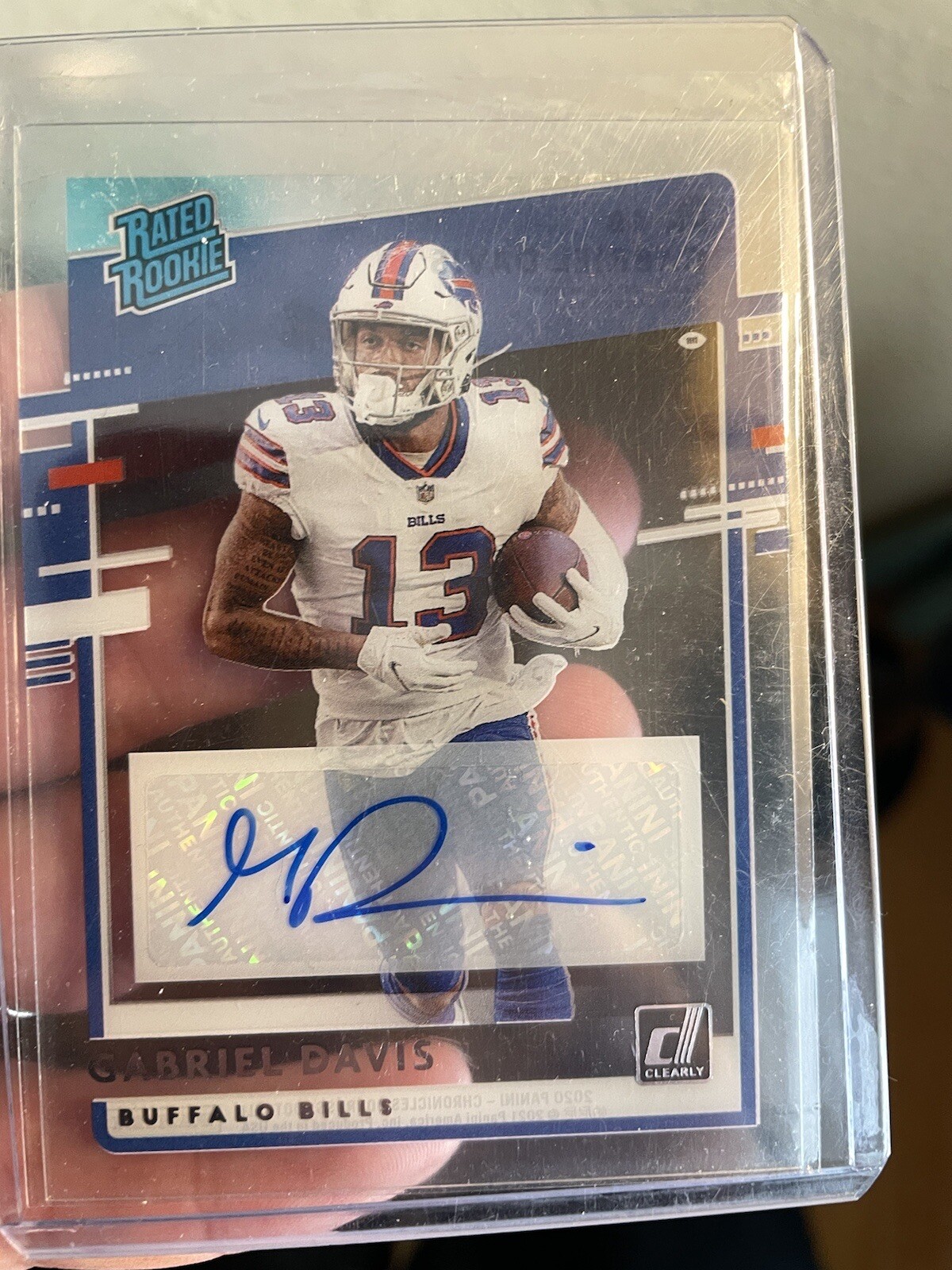 2020 Chronicles Clearly Donruss Gabriel Davis Auto RC Bills Rookie Autograph