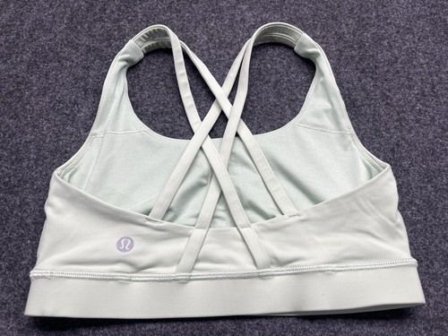 Lululemon Women’s Sports Bra Sz. 4 Mint / Sage Green Strappy / Cross Back EUC - Picture 3 of 11