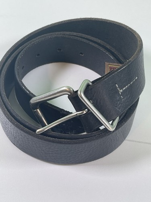 #ad Trafalgar Brando Milled Calfskin Italian Leather Belt Sz 40 Black $24.00