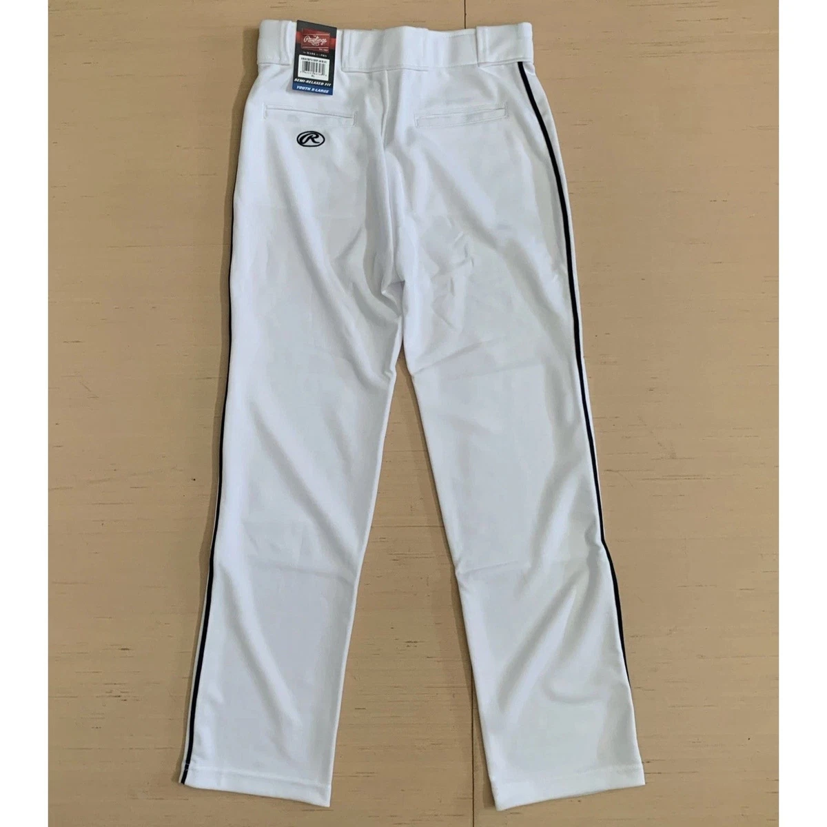 Rawling Youth Größe XL Semi Relaxed Fix weiße Baseballhose brandneu