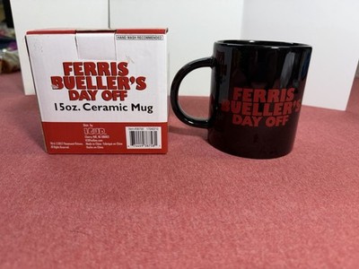 NEW Ferris Buellers Day Off Coffee Tea Ceramic Mug 15 oz Black Red NEW 80 s Teen