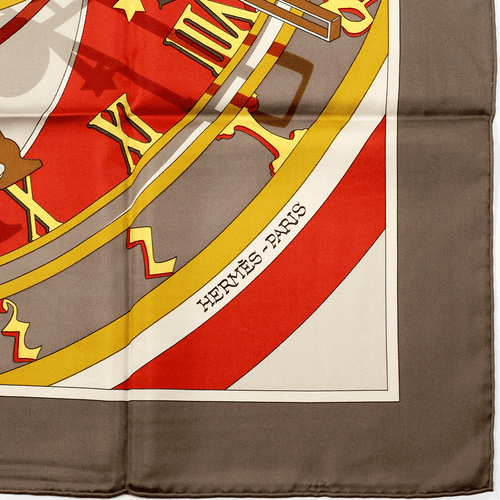 Hermes Scarf MECANIQUE DU TEMPS Silk Carre Foulard LOIC DUBIGEON 90cm - Picture 2 of 7