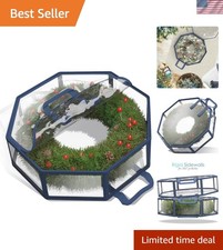 Wreath Storage Container - Clear Christmas Wreath Storage Bag, Dual Zipper an...