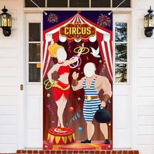 Carnival Circus Tent Decorations Ticket photo booth props backdrop banner Circus