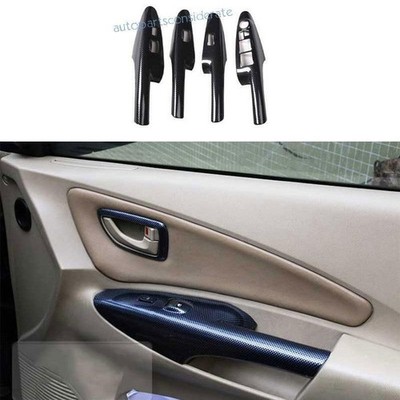 For Hyundai Tucson 05-2008 2009 Carbon Fiber Window Lift Lock Switch Panel 4pc