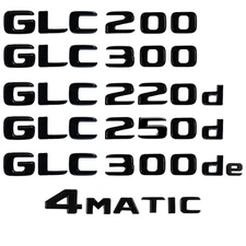 Mercedes Benz GLC CLASS letters CHROME/BLACK GLC43 GLC200,220,250,260,300 4matic