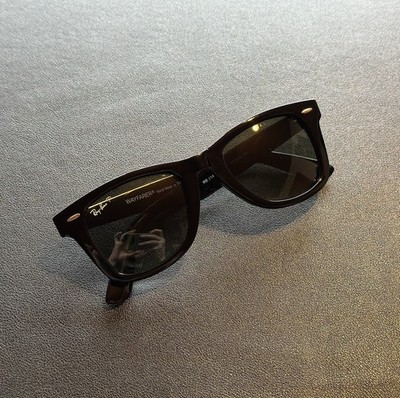 Ray-Ban Wayfarer RB2140-F Polarized 901-S Original Sonnenbrille Schwarz 52 22