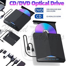 USB 3.0 Slim External CD DVD Drive Disc Player Burner Writer For Laptop PC Mac