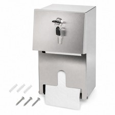 Commercial Double Rolls Toilet Paper Dispenser Holder,Stainless Steel