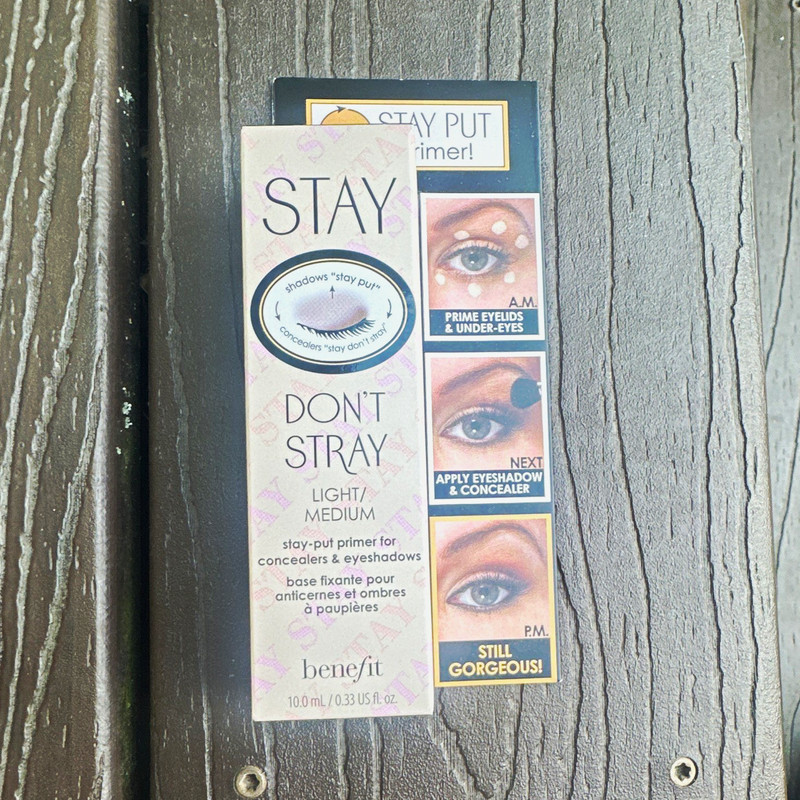 Benefit Stay Don't Stray Light/Medium Eyeshadow Primer Matte Long Lasting 0.33