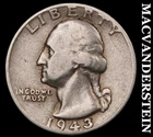 1943 Silver Washington Quarter - Scarce  Better Date  No Reserve  #G6995