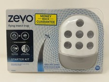 ZEVO 003-09-1255 Flying Insect Trap Starter Kit ED107LHJ, 1 Device & 2 Refills