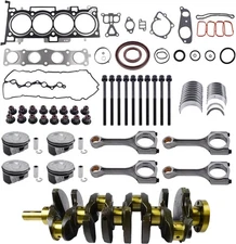 SUSUCAR Engine Rebuild Overhaul Kit Crankshaft Head Gasket Set Piston 2.4L