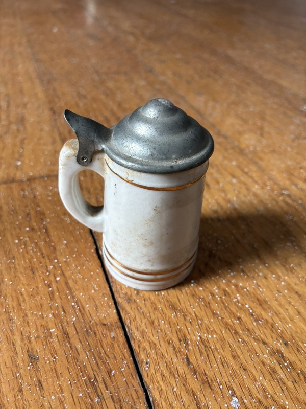 Ceramic Mini Beer Stein Trout Fish Motif