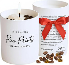 Premium Paw Prints Pet Memorial Candle Paraffin-Free Soy Wax, Dog Memorial Gif