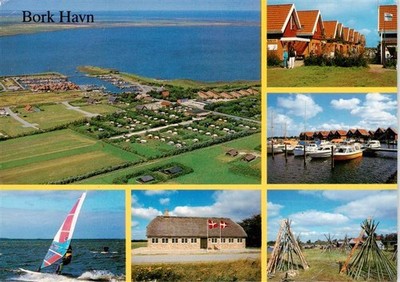 Bork Havn DK Aerial View Partial Views Harbour Windsurfing