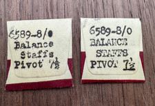 LOT x 2 NOS Elgin 8/0 6589 Balance Staffs For Grades 680-681-682-683 others