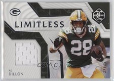 2021 Panini Limited Limitless Materials Spotlight Silver 32/75 AJ Dillon 10qe