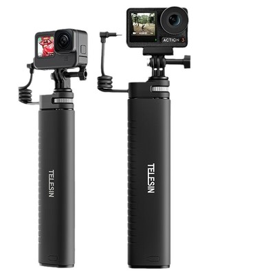 Selfie Stick 10000mAh Power Bank For GoPro HERO 13/12/11/10/9/8/7/6/5/MAX& Phone