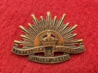 WW2 Original AUSTRALIAN COMMONWEALTH MILITARY FORCES Slouch Hat Badge LUKE MELB