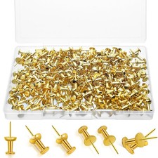 220 Count Gold Push Pins, Standard Plastic Head Steel Point Gold Thumb Tacks ...