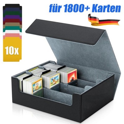 Sammelkarten Koffer TCG CGC Magnetic Flip Card Slab Storage Box Case PU Leder
