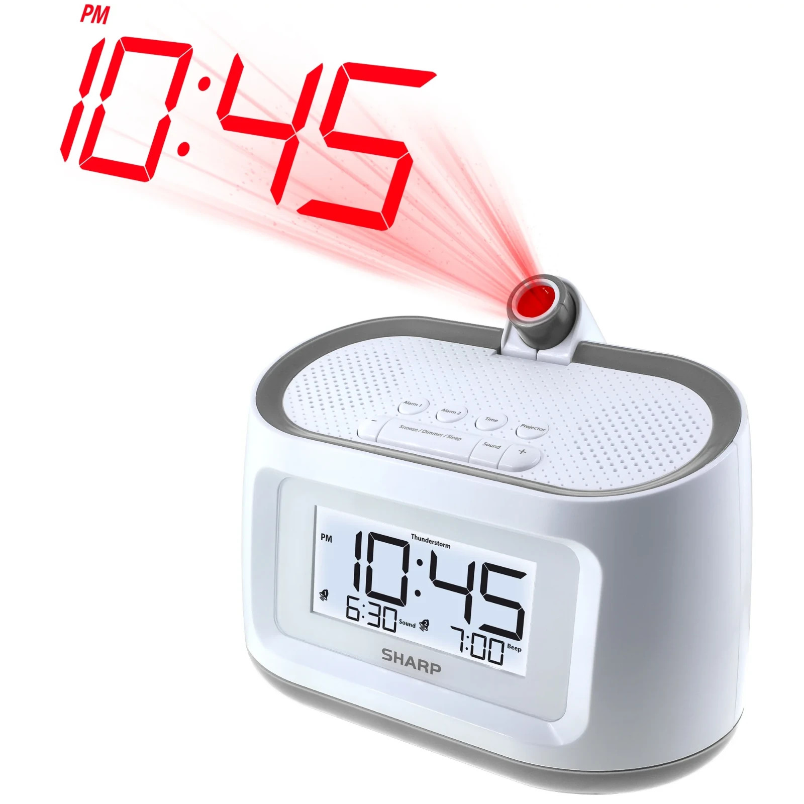 With 8 Soothing Sleep Sounds & Dual Alarm Ceiling