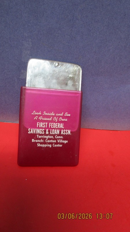 First Federal Saving and Loan advertising mirror and  jelly case