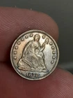 1858 Seated Liberty Half Dime AU #1