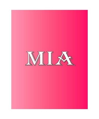 Mia: 100 Pages 8.5'' X 11'' Personalized Name on Notebook College Ruled Line Paper