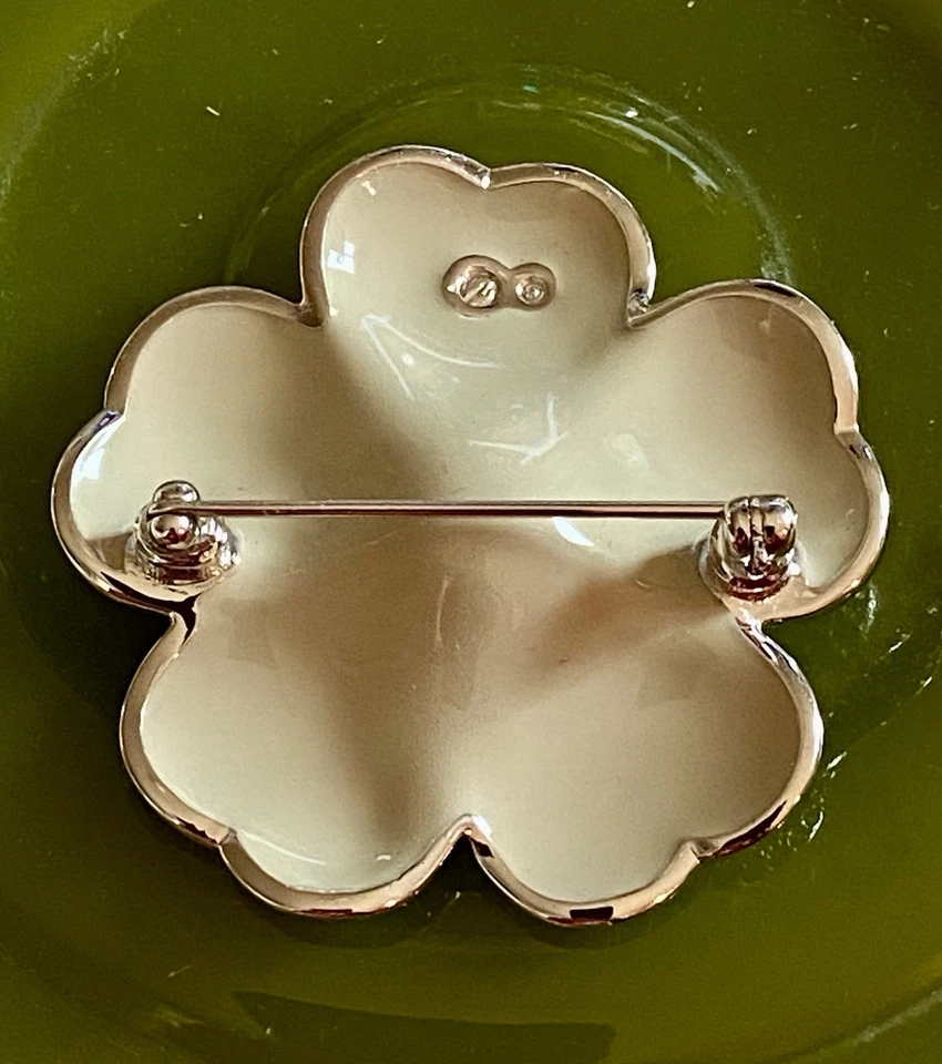 Broche prendedor flor SWAROVSKI Austria Marylou pavé cristales esmaltados cisne trasero Foto 2 de 4