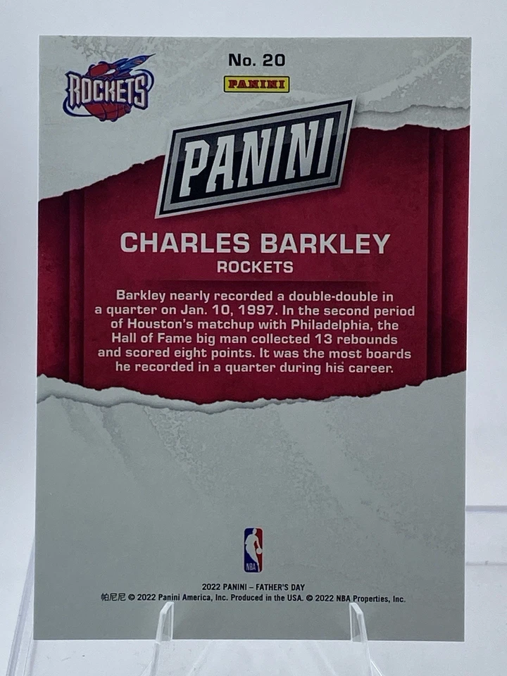 2022 Panini Father’s Day Charles Barkley Rockets #20 - Image 2 of 2