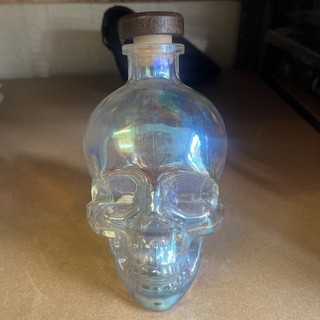 Crystal Head Vodka Aurora Skull Bottle (Empty 70cl) with Cork Stopper