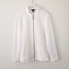 Eileen Fisher Size Large/ XL White Textured C...