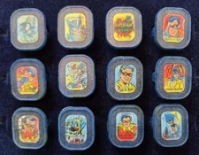 Batman Plastic Vari-Vue Flicker / Flasher Ring set of 12 Blue Plastic