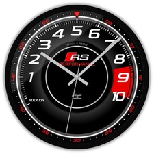 Stilecorse Black 30cm Silent Wall Clock Analog Quartz Battery Vehicles Theme