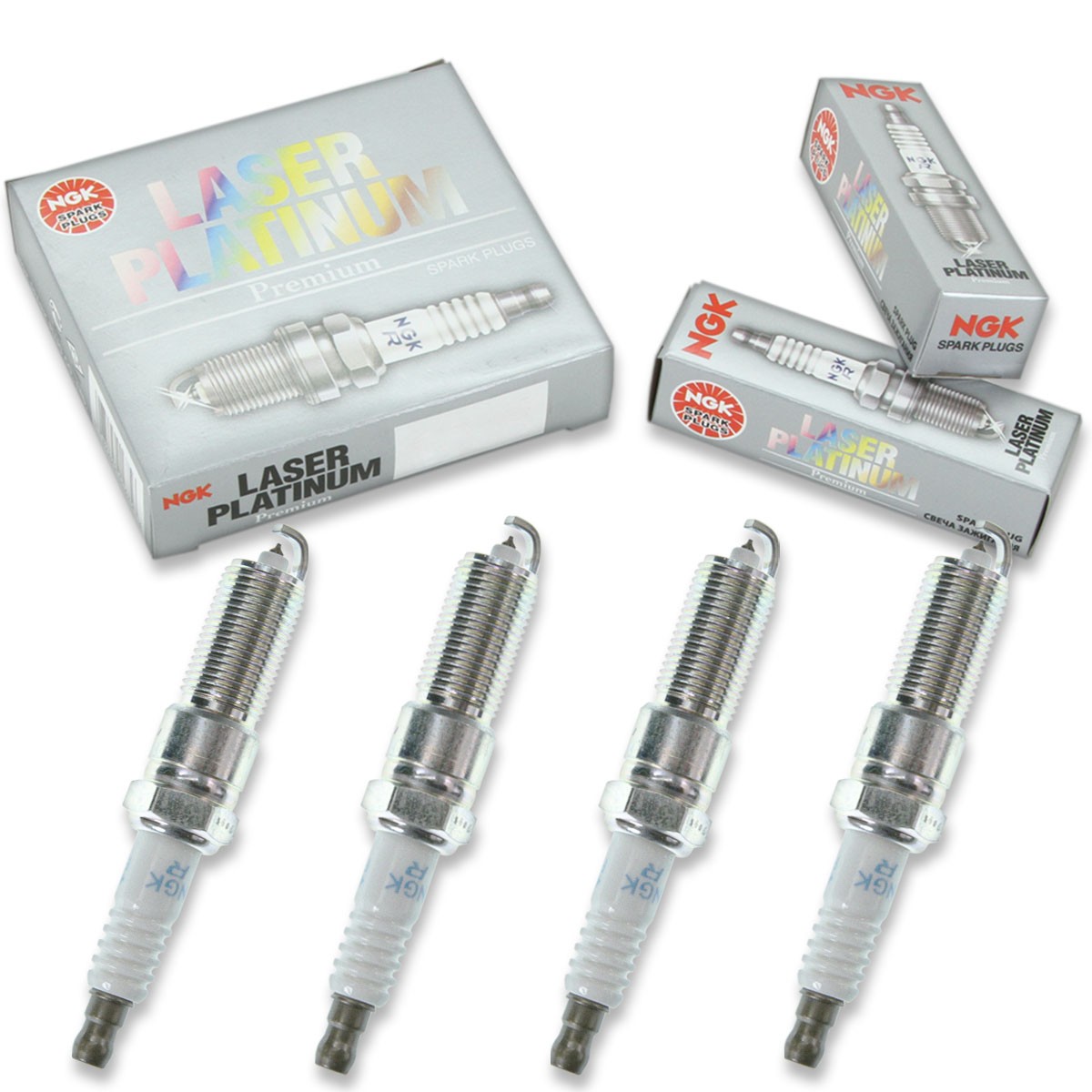 4 pcs NGK Laser Platinum Spark Plugs for 2003-2006 Jeep TJ 2.4L L4 - Engine qw