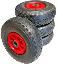 4x Sackkarrenrad 3.00-4 Luftrad 260x85mm Luftbereift Luft Rad f. Karre Sackkarre
