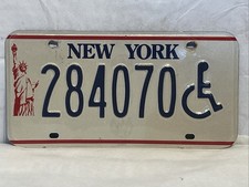 New York Statue of Liberty Handicapped License Plate State Issued Disability
