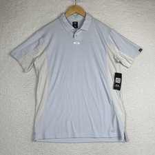 NWT Oakley Golf Polo Shirt Mens Large Hydrolix C1 Arctic Ice Blue Short Sleeve