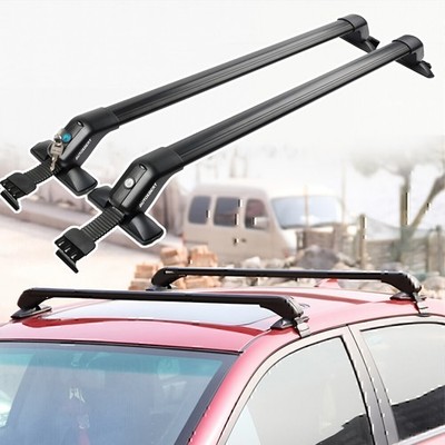 2x Universal Car Top Roof Rack Cross Bar 42'' Luggage Carrier Aluminum w/ Lock