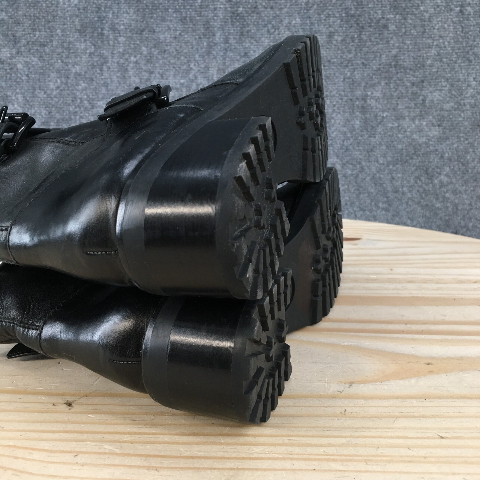 Michael Kors Gretchen Ankle Boots Womens 5.5 M Side Zip Heels Leather Black thumbnail 9