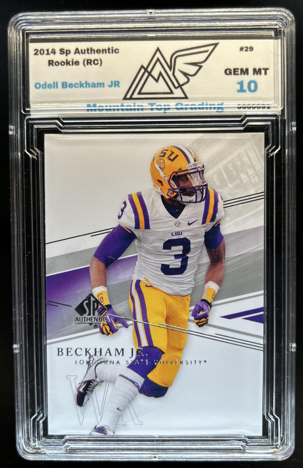 2014 SP Authentic Odell Beckham Jr. Rookie RC #29 Tigers MTG 10