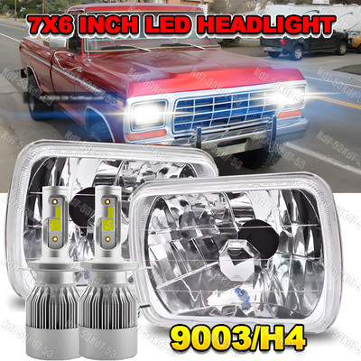 2Pcs 7x6'' LED Headlights Hi/Lo Turn Signal DRL For 1978-1986 Ford F150 F250 F350