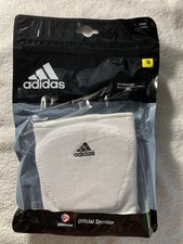 BRAND NEW Adidas Climalite Volleyball 5-Inch Kneepads S98578 WHITE Size SMALL