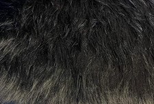 Super Luxury Faux Fur Fabric Material - EXTRA LONG BLACK
