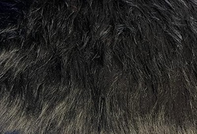Super Luxury Faux Fur Fabric Material - EXTRA LONG BLACK