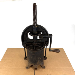 Enterprise MFG Co Antique Cast Iron Sausage Stuffer Lard & Fruit Press Pat. 1883