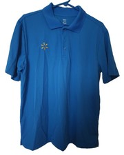 2 QTY Walmart Shirt Blue Polo Employee Uniform Polo Men s - Size M