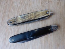 Anciens couteaux pliants type navette ISSARD ISSARINOX 1/3 pièces corne France